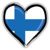 888 Graphics Finland Flag Grunge Glossy Heart Golf Hat Clip with Magnetic Ball Marker view 2
