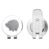 888 Graphics Big Hippo Cartoon Golf Hat Clip with Magnetic Ball Marker view 1