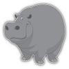 888 Graphics Big Hippo Cartoon Golf Hat Clip with Magnetic Ball Marker view 2