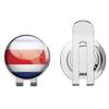 888 Graphics Costa Rica Map Flag Glossy Label Golf Hat Clip with Magnetic Ball Marker view 1