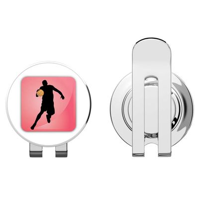 888 Graphics Basketball Player Sport Icon Golf Hat Clip with Magnetic Ball Marker