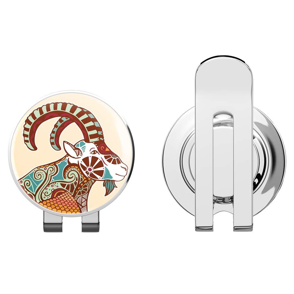 888 Graphics Aries Zodiac Symbol Astrology Sign Car Golf Hat Clip with Magnetic Ball Marker