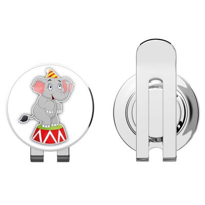 888 Graphics Circus Elephant Cartoon Golf Hat Clip with Magnetic Ball Marker