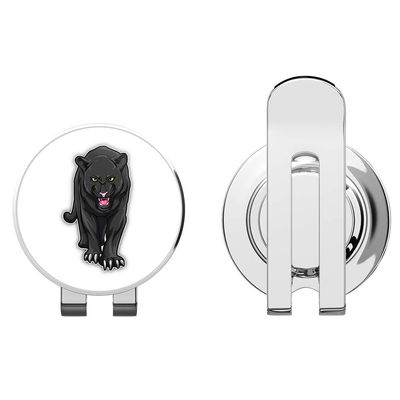 888 Graphics Angry Black Panther Golf Hat Clip with Magnetic Ball Marker