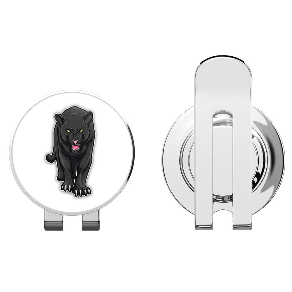888 Graphics Angry Black Panther Golf Hat Clip with Magnetic Ball Marker