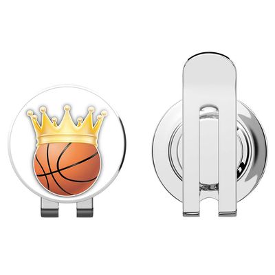 888 Graphics Basketball Ball Golden Crown Golf Hat Clip with Magnetic Ball Marker