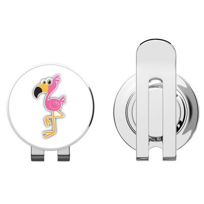 888 Graphics Flamingo View Pink Bird Golf Hat Clip with Magnetic Ball Marker