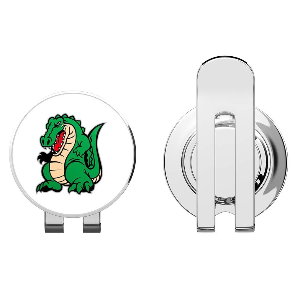 888 Graphics Cartoon Angry Crocodile Mascot Wild Animal Golf Hat Clip with Magnetic Ball Marker