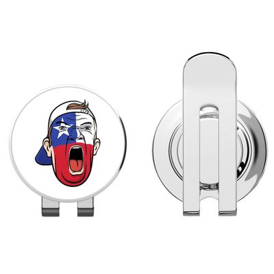 888 Graphics Chile Football Fan Face Flag Soccer Golf Hat Clip with Magnetic Ball Marker