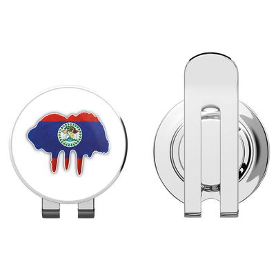 888 Graphics Belize Flag Blot Golf Hat Clip with Magnetic Ball Marker