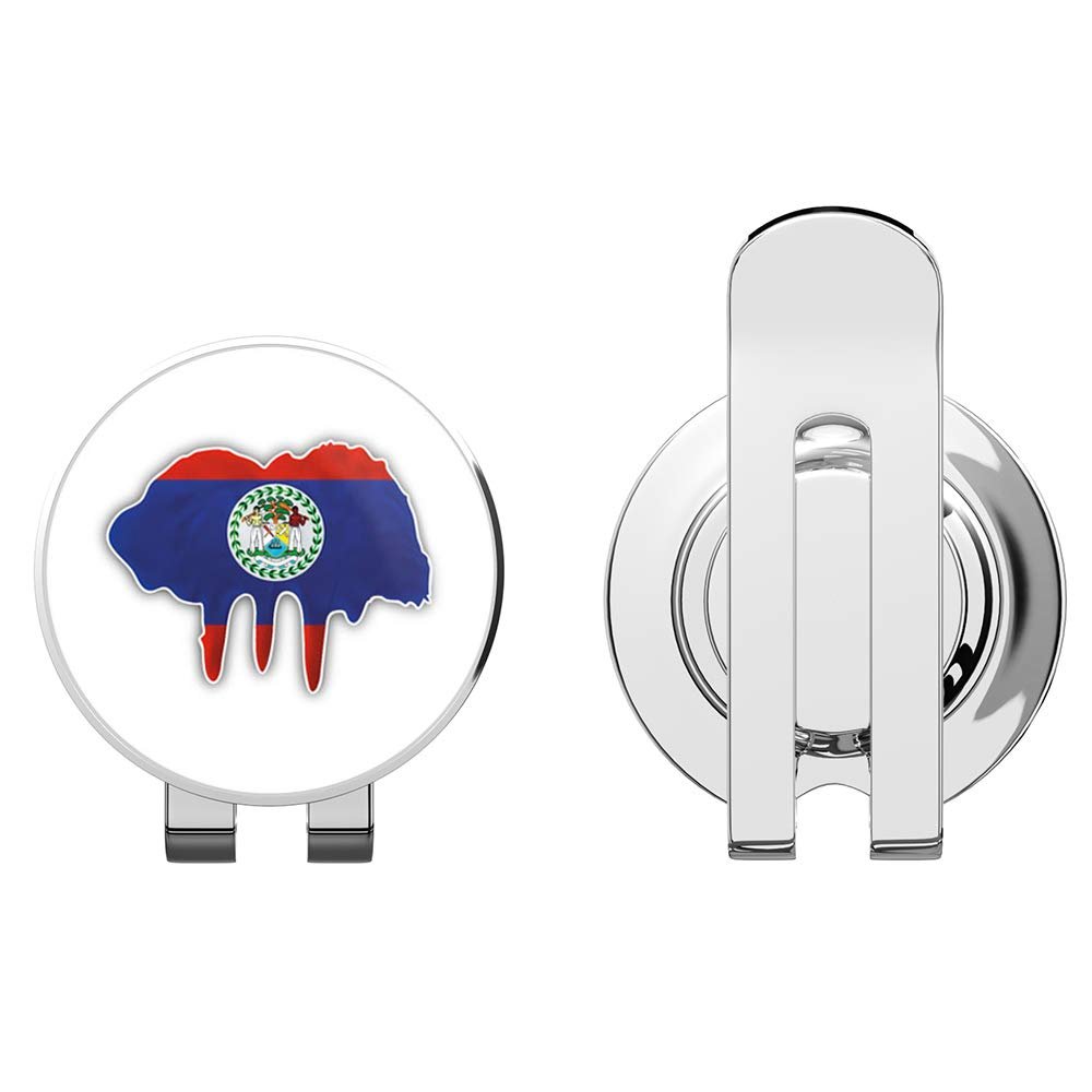 888 Graphics Belize Flag Blot Golf Hat Clip with Magnetic Ball Marker