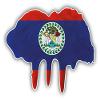 888 Graphics Belize Flag Blot Golf Hat Clip with Magnetic Ball Marker view 2