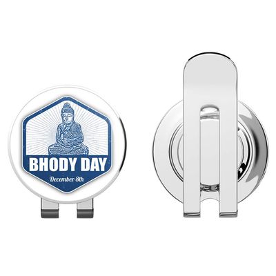 888 Graphics Bodhi Day Buddhism Stamp Golf Hat Clip with Magnetic Ball Marker