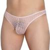JAXFSTK 5-Pack Men's Hollow Lace Bikini Briefs Underwear Sissy Cheeky Briefs See-through Underpants Light Pink M view 4