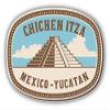 888 Graphics Chichen Itza Mexico Vintage Label Golf Hat Clip with Magnetic Ball Marker view 2
