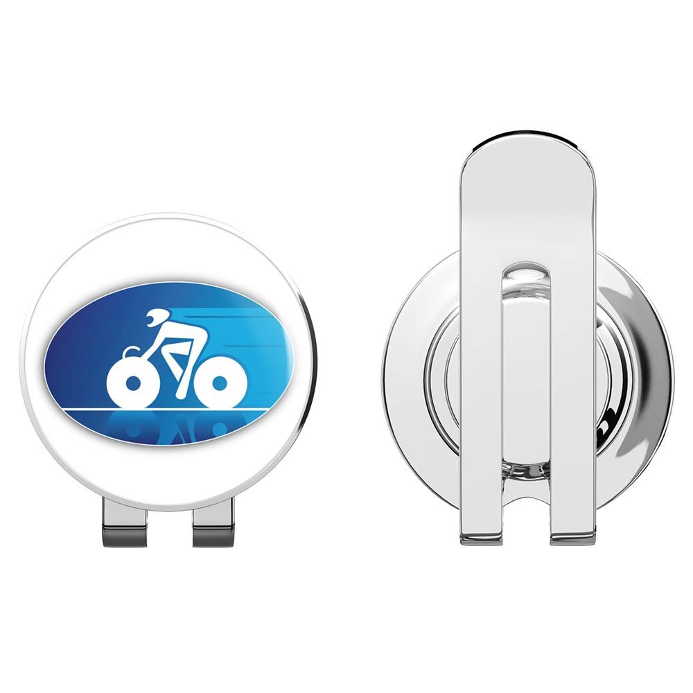 888 Graphics Bicycle Race Track Sport Emblem Golf Hat Clip with Magnetic Ball Marker