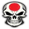 888 Graphics Japan Flag Skull Golf Hat Clip with Magnetic Ball Marker view 2