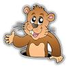 888 Graphics Cartoon Groundhog Golf Hat Clip with Magnetic Ball Marker view 2