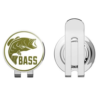 888 Graphics Bass Fishing Emblem Golf Hat Clip with Magnetic Ball Marker