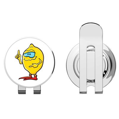 888 Graphics Funny Lemon Fruit Cartoon Golf Hat Clip with Magnetic Ball Marker