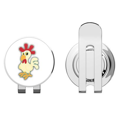 888 Graphics Cock View Funny Chicken Food Golf Hat Clip with Magnetic Ball Marker