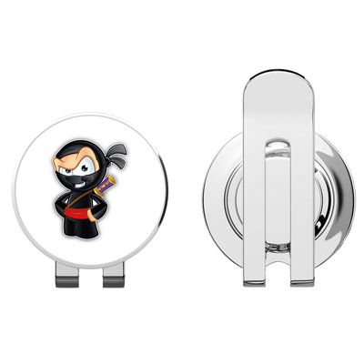 888 Graphics Little Ninja Kid Golf Hat Clip with Magnetic Ball Marker