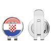 888 Graphics Croatia Glossy Flag Label Golf Hat Clip with Magnetic Ball Marker view 1