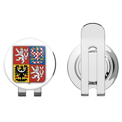888 Graphics Czech Republic Coat of Arms Golf Hat Clip with Magnetic Ball Marker