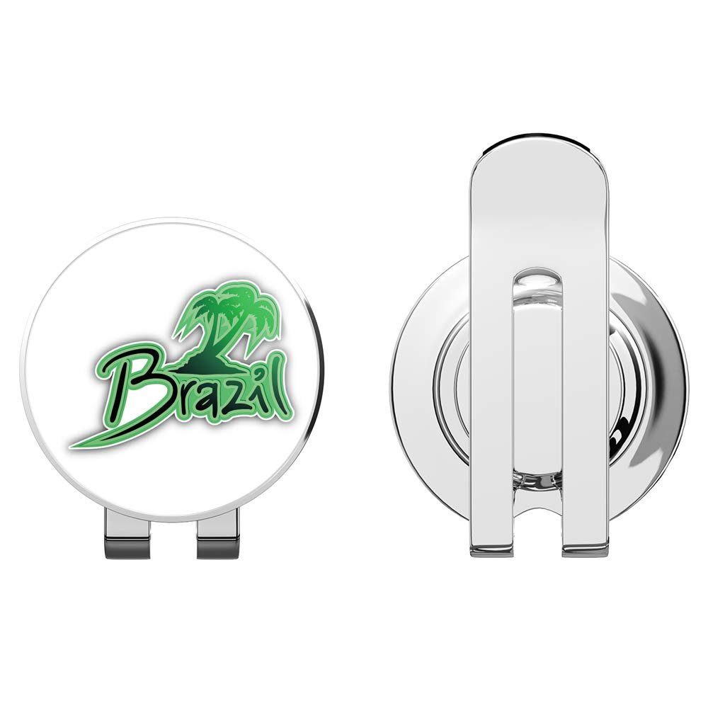 888 Graphics Brazil Beach Golf Hat Clip with Magnetic Ball Marker