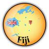 888 Graphics Fiji Map Flag Label Golf Hat Clip with Magnetic Ball Marker view 2