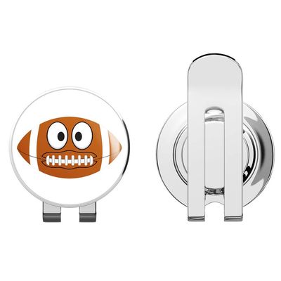 888 Graphics Cartoon Funny American Football Ball Smile Golf Hat Clip with Magnetic Ball Marker