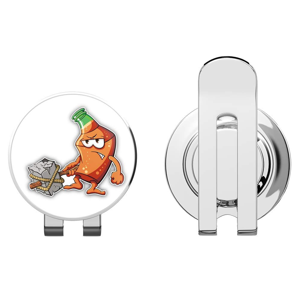 888 Graphics Bottle Hammer Cartoon Golf Hat Clip with Magnetic Ball Marker