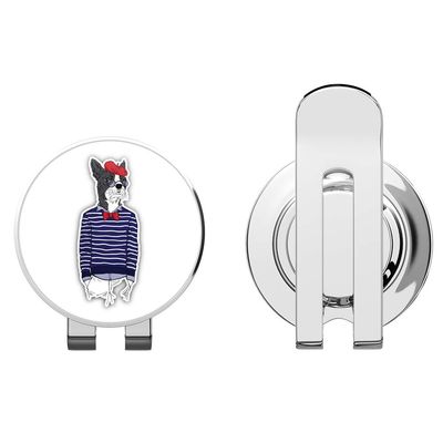 888 Graphics French Bulldog Fashion Golf Hat Clip with Magnetic Ball Marker