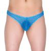 JAXFSTK Men's Hollow Lace Bikini Briefs Underwear Sissy Cheeky Briefs See-through Underpants Lake Blue M view 2