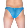 JAXFSTK Men's Hollow Lace Bikini Briefs Underwear Sissy Cheeky Briefs See-through Underpants Lake Blue M view 3