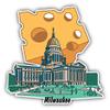 888 Graphics Capitol Building Milwaukee Wisconsin Cheese Golf Hat Clip with Magnetic Ball Marker view 2