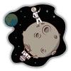 888 Graphics Cartoon Moon Selfie Golf Hat Clip with Magnetic Ball Marker view 2