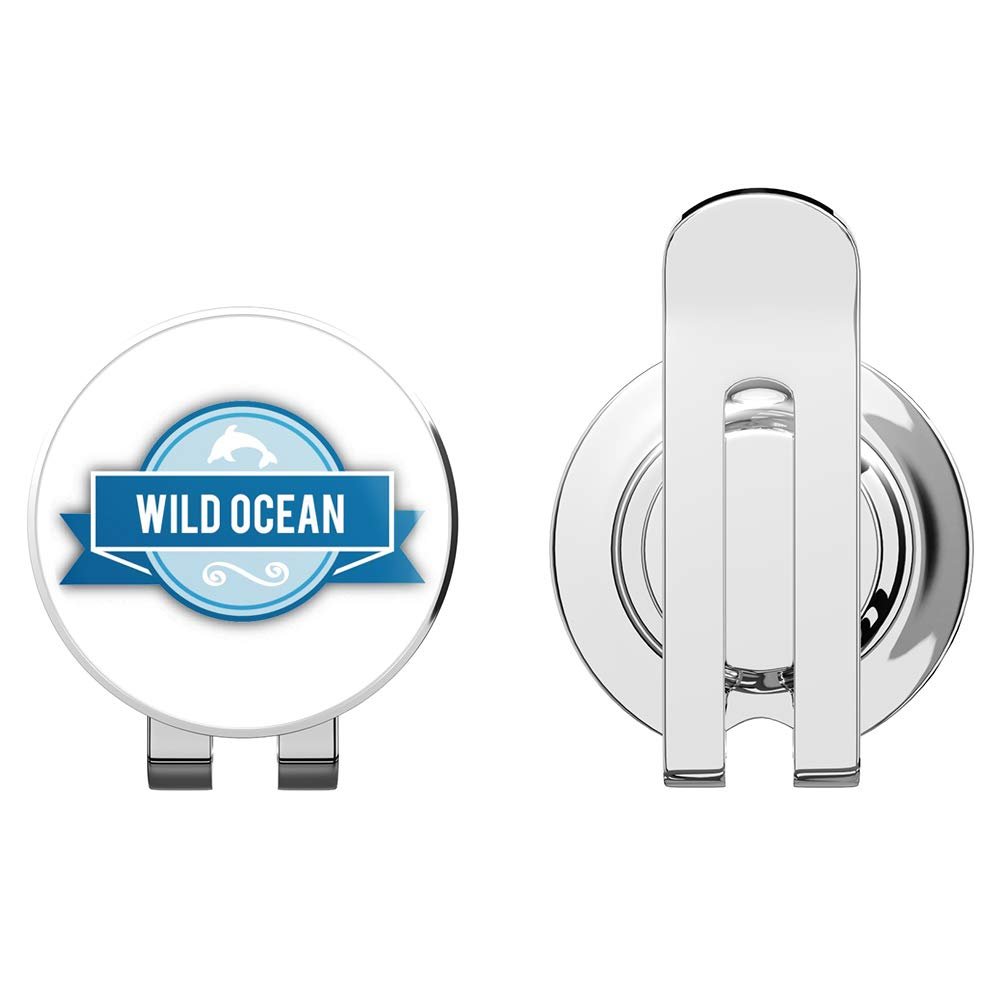 888 Graphics Dolphin Wild Ocean Badge Golf Hat Clip with Magnetic Ball Marker