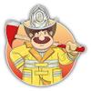 888 Graphics Fireman Cartoon Golf Hat Clip with Magnetic Ball Marker view 2