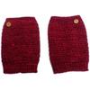 Ginga's Galleria Red Mix Crochet Knit Popcorn Pattern Button Boot Cuffs Leg Warmers view 1