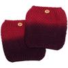 Ginga's Galleria Burgundy Ombre Popcorn Knit Button Boot Cuffs Leg Warmers view 1