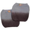 Ginga's Galleria Dark Grey& Light Grey Ombre Popcorn Knit Button Boot Cuffs Leg Warmers view 1