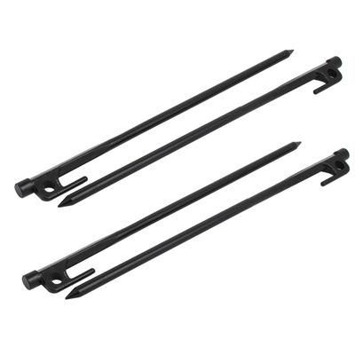 Aexit 4pcs 15.7-inch Length Cast Steel Tent Stake Pegs for Camping Outdoor Trip (c821e73d9404ebb46a6c2c585818c792)