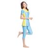 HANYIMIDOO Womens Muslim Short Sleeve Burkini 2-Pieces Swimsuit (XXX-Large, Sky Blue) view 2