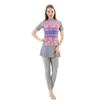 HANYIMIDOO Muslim's Ladies Short Sleeves 2 Pieces Swimsuits (X-Large, Gray) view 2