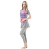 HANYIMIDOO Muslim's Ladies Short Sleeves 2 Pieces Swimsuits (X-Large, Gray) view 4
