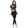 HANYIMIDOO Muslim's Ladies Short Sleeves 2 Pieces Swimsuits (X-Small, Black) view 4