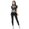HANYIMIDOO Muslim's Ladies Short Sleeves 2 Pieces Swimsuits (Small, Black) view 1