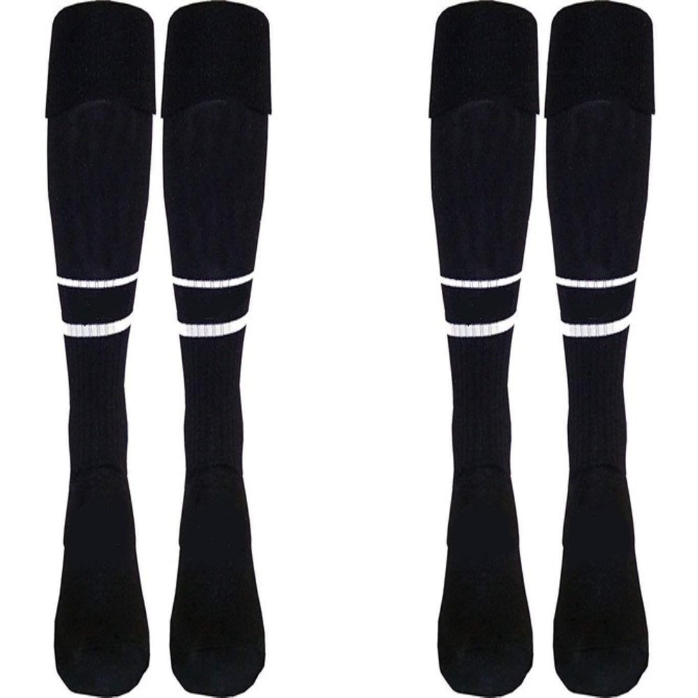 1 Stop Soccer Referee socks 2 pairs Free Referee Score Pads 25 Sheets (Adult 8 to 12)