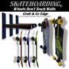 Grab & Go Edge Side-Mounting Skateboard Complete Wall Hanger Mount Rack view 2